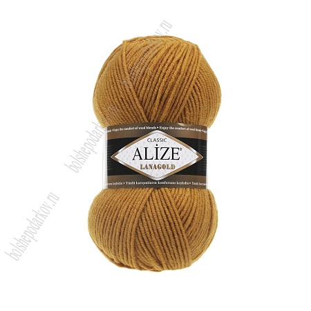 Пряжа &quot;Lana Gold&quot; 100 г*240 м (5 шт) горчичный №645