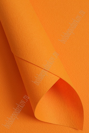 Фетр жесткий 1,2 мм, Корея Solitone 40*55 см (5 шт) оранжевый №823